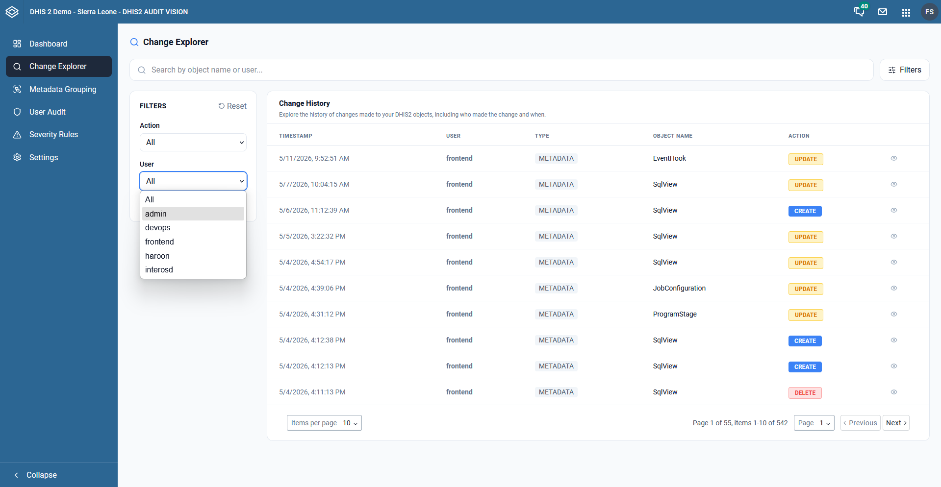 Audit Filters