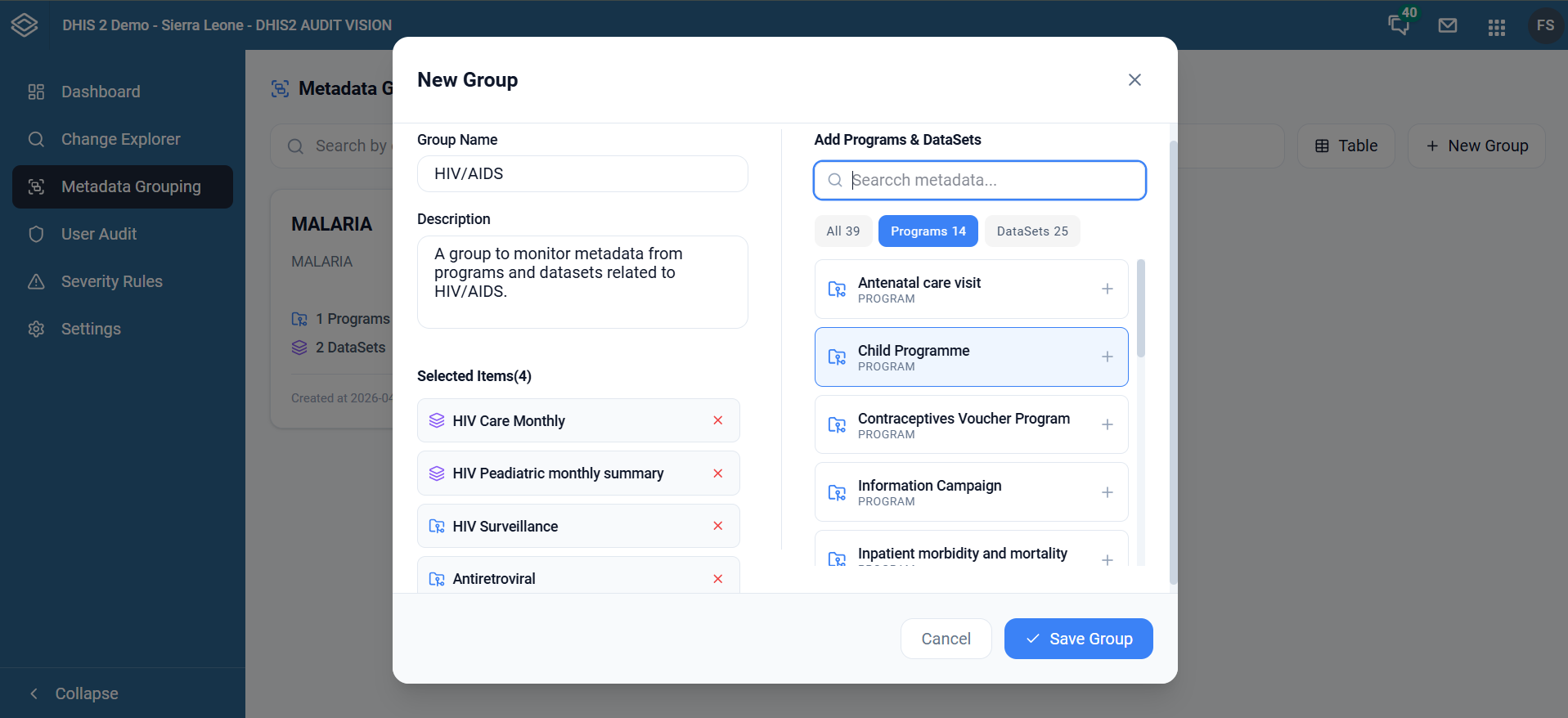 Group Configuration