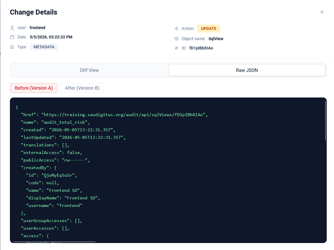 Raw JSON
